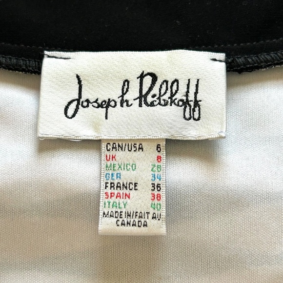 Joseph Ribkoff Panel Sheath Dress Multi Floral Short Sleeve Size 6 Like New! - Picture 8 of 14